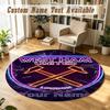 Round Rug Custom NameWest Ham United FC Pattern Non Slip Carpet Home Floor Decor