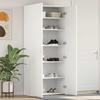 Shoe Cabinet with Shelf White 80 X 35.5 X 180 Cm Particleboard