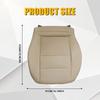 1Pcs Leather Bottom Seat Cover Light Tan Black For 2008-2014 Mercedes Benz C250 C300 C350 Microfiber Leather