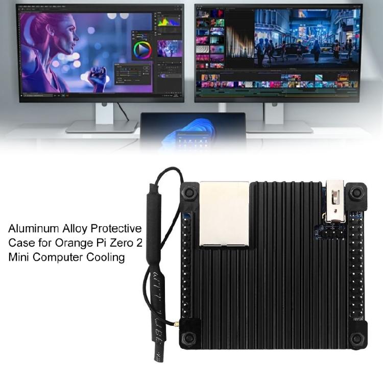 Αναπτυξιακή Πλακέτα Θήκη Αλουμινίου Προστατευτική Θήκη Ψύξης Μεταλλικό Προστατευτικό Περίβλημα Ψύξης για Orange Pi 2