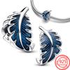 Latest Copper Blue Series Glossy Zircon Bead Fit Pendant Charm Copper Craft Original Bracelet Trinket Handmade Women Jewelry