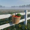Woven Wicker Basket Vintage Style Front Cycle for Biking Natural Wood S
