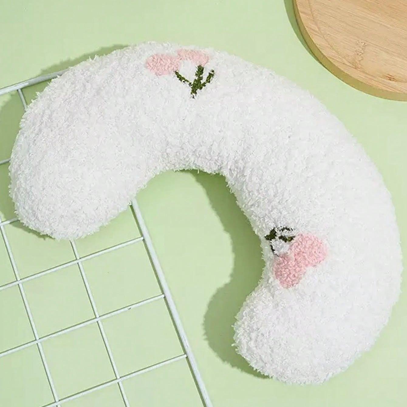 1pc Plush Pet U-Shaped Neck Pillow Soft And Fluffy Cat Pillow Suitable For Deep Sleep And Neck Protection Of Pets 627₽