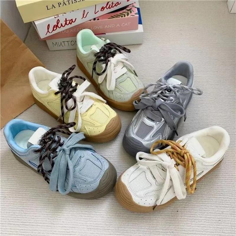 2024 Autumn Casual Women's Solid Color All Comfortable Thick Sole Increase Fashion Women's Shoes