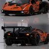 1/24 Lamborghini Essenza SCV12 Alloy Sports Car Model Diecasts Metal Toy Vehicles Car Model Collection Simulation Sound Light Childrens Gift