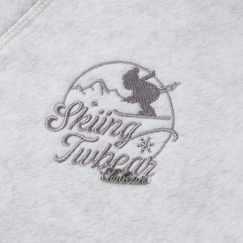 Teenie Weenie Women's Half-Zip Polo Sweatshirt