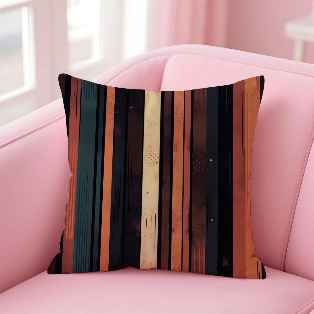 

Classic Striped Cushion Cover Premium Comfort Reversible Pillow Cove -Two in One Design for Any Room & Car Interior 30cmx30cm