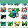 Globos de Aluminio de Roblox Minecraft para Decoraciones de Fiesta de Cumpleaños Infantil