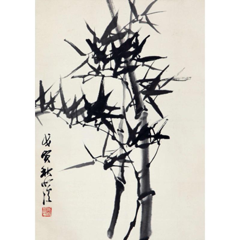 Gerahmtes Bambus-Kunstposter Dekorative Wandmalerei