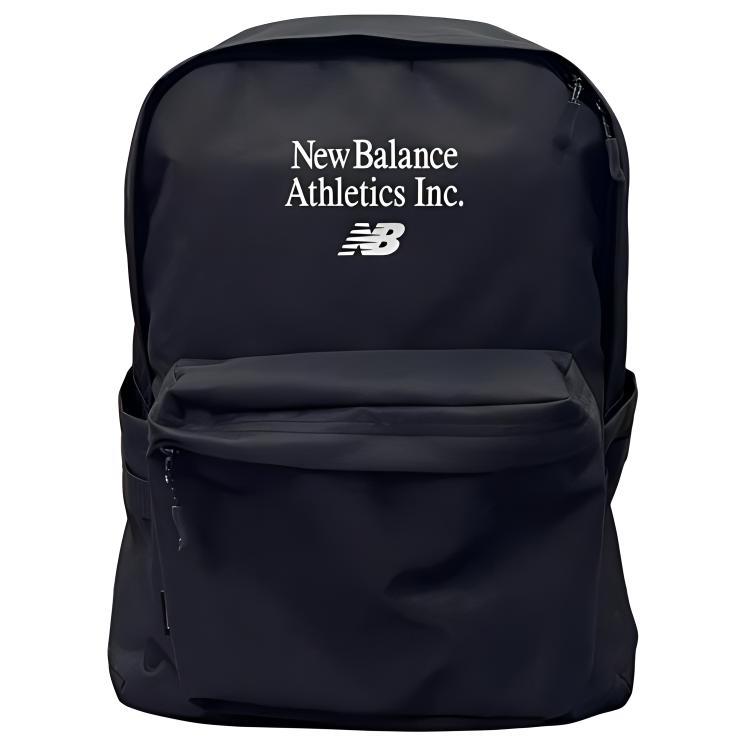 New Balance Sports Casual Zipper Fabric Backpack Unisex backpack Black LAB42405 Black