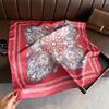 New Paisley Print Bandana Square Scarf Luxury Soft Satin Stylish Versatile Neck Scarf For Women Hairbands Headscarf