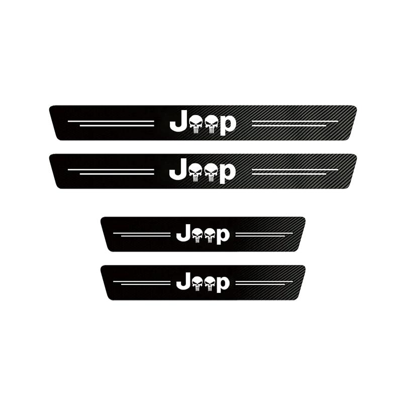 Jeep Car Exclusive Door Sill Sticker Threshold Protective Film For Jeep Wrangler Grand Cherokee Avenger Compass Wagoneer Patriot