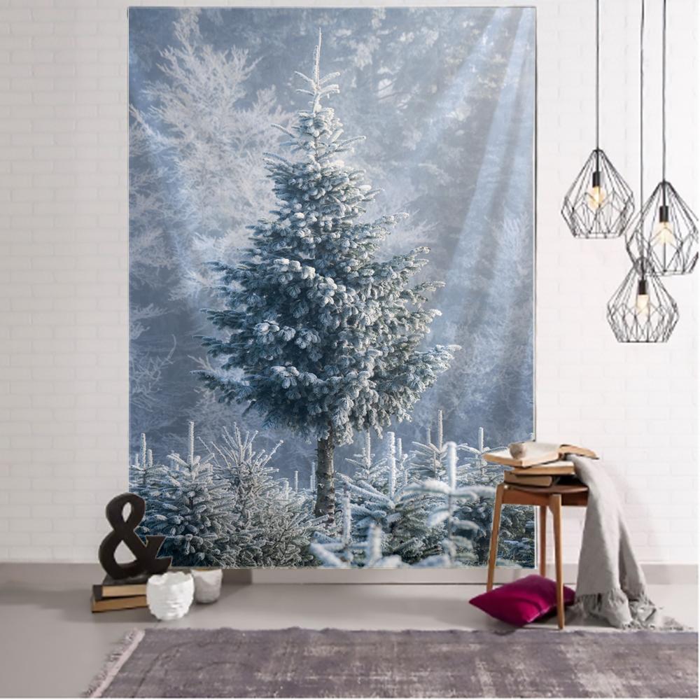 Weihnachtsbaum Home Decor Tapisserie Weihnachten Wandbehang Szene Wohnzimmer Zimmer Wand Dekor Hintergrund Tuch Tapisserie
