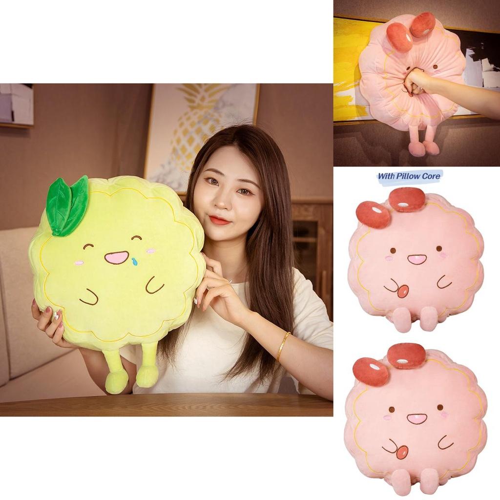 High-quality Mooncake Plush Toy Pillow For Mid-autumn Festival Soft And Filling 38cm