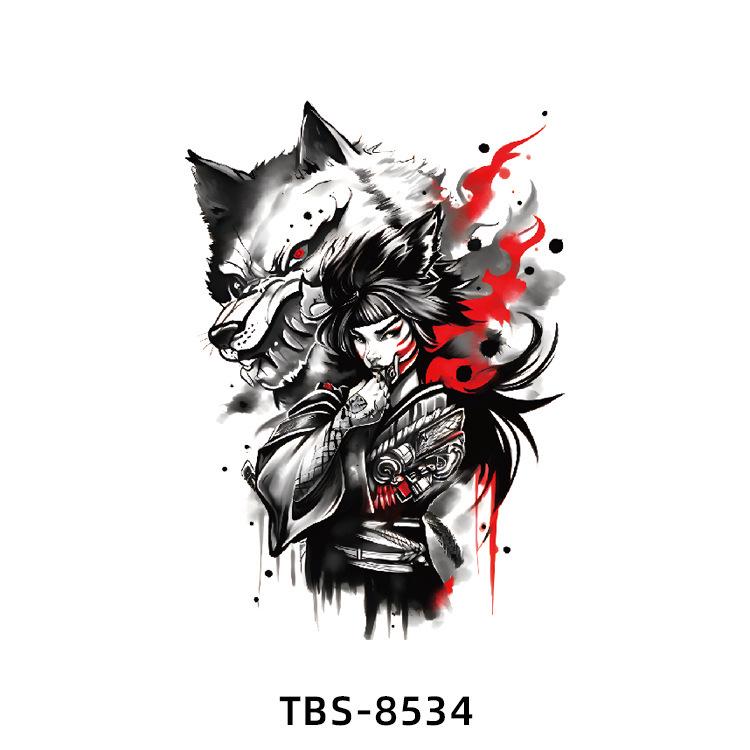 Realistiska Djurtotem Tatuering Klistermärken: Drake, Fenix, Tiger, Varg
