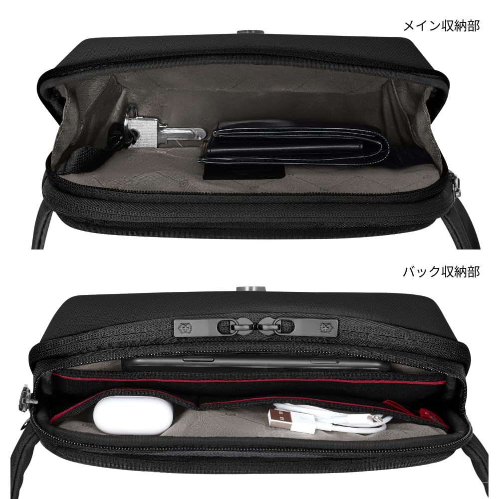Victorinox Altmont Modern Belt Bag with Earphone Sound Pocket and Smartphone 3L Antibacterial Perfect for International Black Pocket, Capacity,