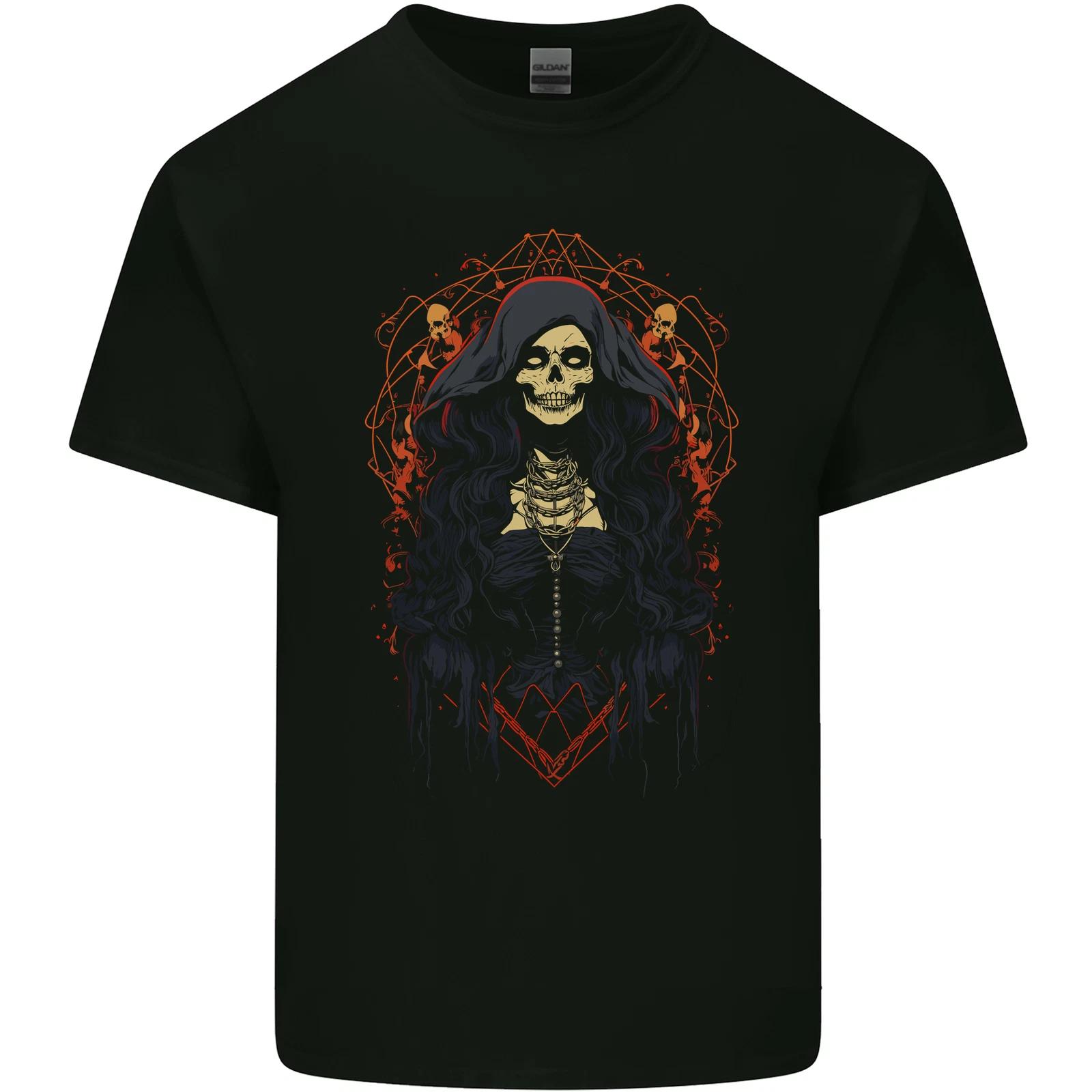 Demonic Witch Halloween Kids T-Shirt Childrens 4XL