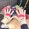 Gloves for Women In Winter  New Cute  Funny Ugly  Cute  Warm and Velvet Knitted Gloves for Cycling In Winter Cold and Cold