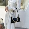 Fashion Check Embossed Handbags New PU Leather Chain Shoulder Bag Texture Shopping Bag Zipper Embossed Underarm Bag