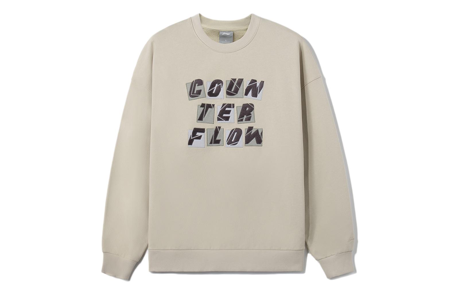 Li Ning CF Tracing Sweatshirts Unisex Yellow Gray Crew Neck Moderate Regular AWDRG52-3 M