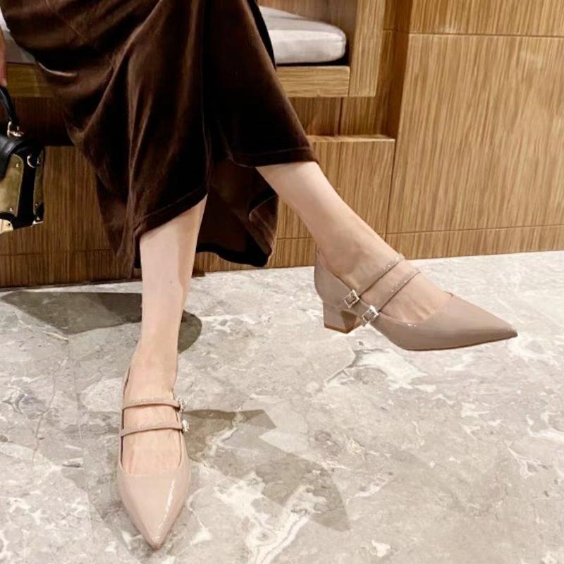 Fashion Shallow Mouth Shoes Woman High Heels Pointed Toe Female Footwear Casual Pumps New Summer Cute Boat Fashion Comfort Simple Englis