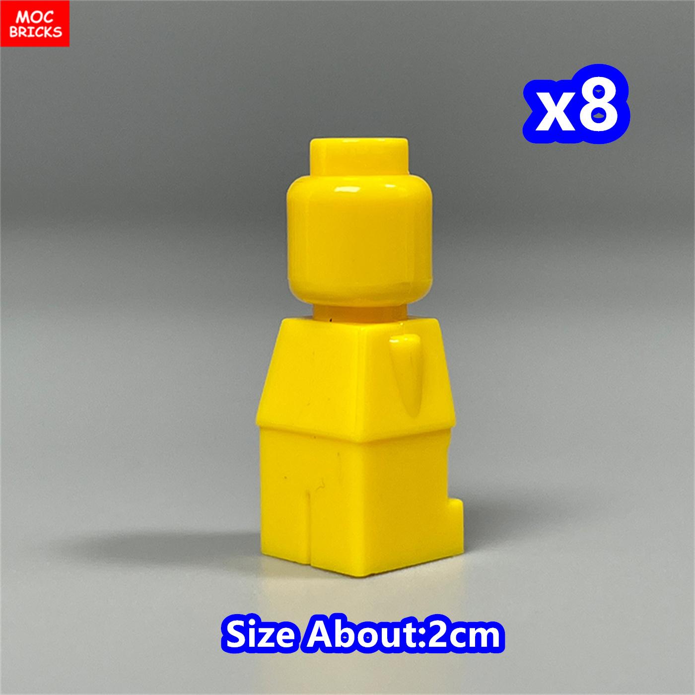 

8pcs MOC Bricks Micro Dolls Utensil Chess Man Trophy size about 20mm City 85863 Learning-Focused Building Blocks Children Playthings Gift жовтий