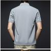 New Arrival Men's Fashion Solid Short Sleeve Polo Shirt Summer Breathable Comfortable Turn Down Collar Tops