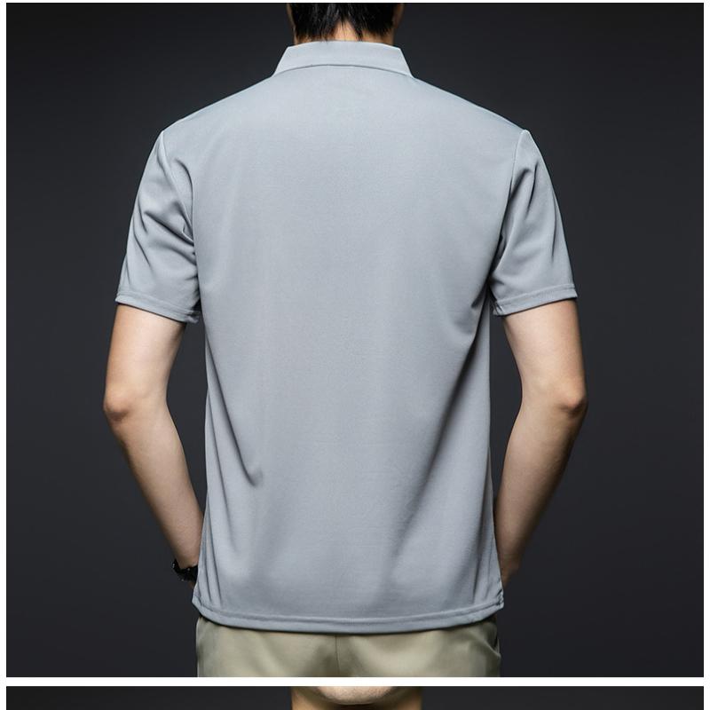 New Arrival Men's Fashion Solid Short Sleeve Polo Shirt Summer Breathable Comfortable Turn Down Collar Tops