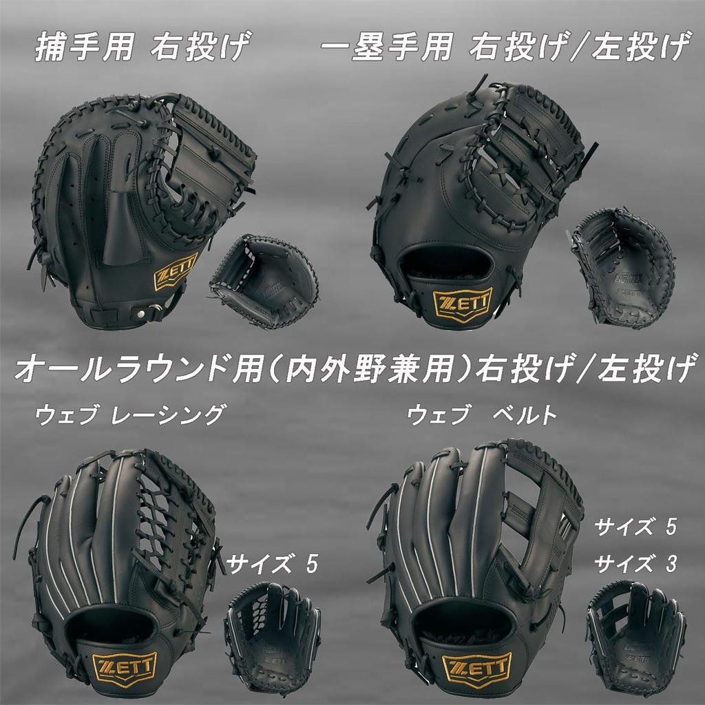 ZETT Rubber Baseball Softball Gloves All-Round Infield Outfield Lightex Right