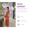 CALLARON Traditional Japanese Oiled Paper Umbrella with Floral Silk Classic Retro Dance Umbrella for and Party Lightweight 270g with Wooden Handle