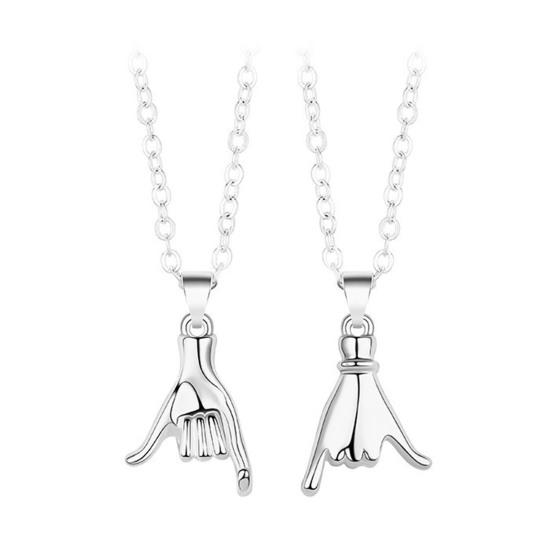 2 Pcs Couple Matching Necklace Set Pinky Promise Matching Necklaces Best Friends Matching Necklace Valentines Day Anniversaries Gift