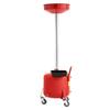30L Waste Oil Drain Tank, Industrial Fluid Drain Tank with Adjustable Funnel Height, Portable Oil Drainer with Wheels & Toolbox, Fluid Fuel Transfer