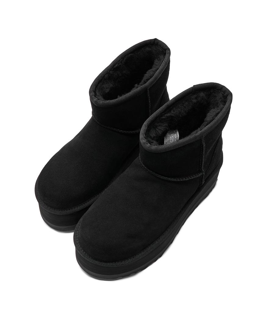 Ugg Suede Leather Platform Boots (Classic Mini Platform) W - Black / 1134991Blk