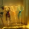 Decorative Glowing Balloon Luminous Balloon with Fake Flower Light Up Balloons for Valentines Day Wedding Party Decorations