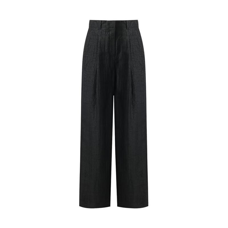 GOELIA Premium Turtle Pattern Xiangyun Silk Straight-Leg Trousers