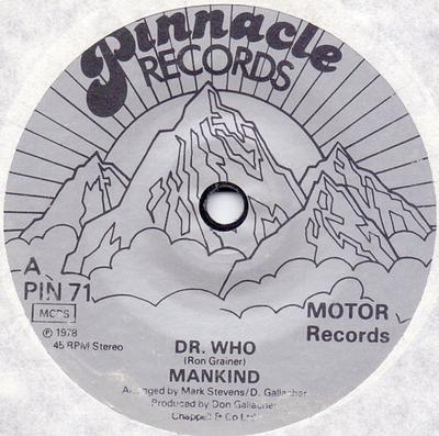 7inch Record MANKIND (3) - Dr. Who PIN71 Pinnacle Record 1978 UK Pop Used