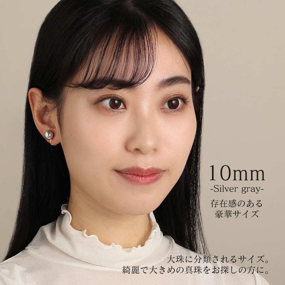 Perlové náušnice barva perla 4 barvy na výběr perla 10mm stříbrná šedá 900 stříbrná zlatá 3 roky záruka