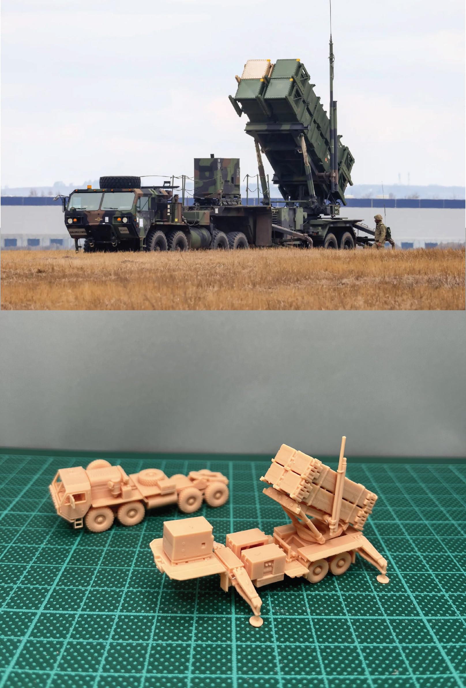 

1/144 США MIM-104F Пусковая установка ракет ПВО Patriot (ПАК-3) Комплект смолы