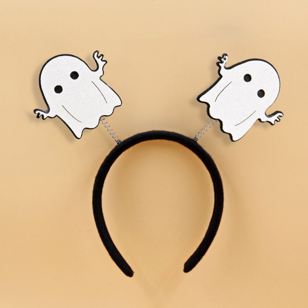 Cerchietto Halloween Ala di Pipistrello Ragnatela Zucca Teschio Fascia Atmosfera Spettrale Cappello da Strega Cerchietto Halloween Palla di Trucco