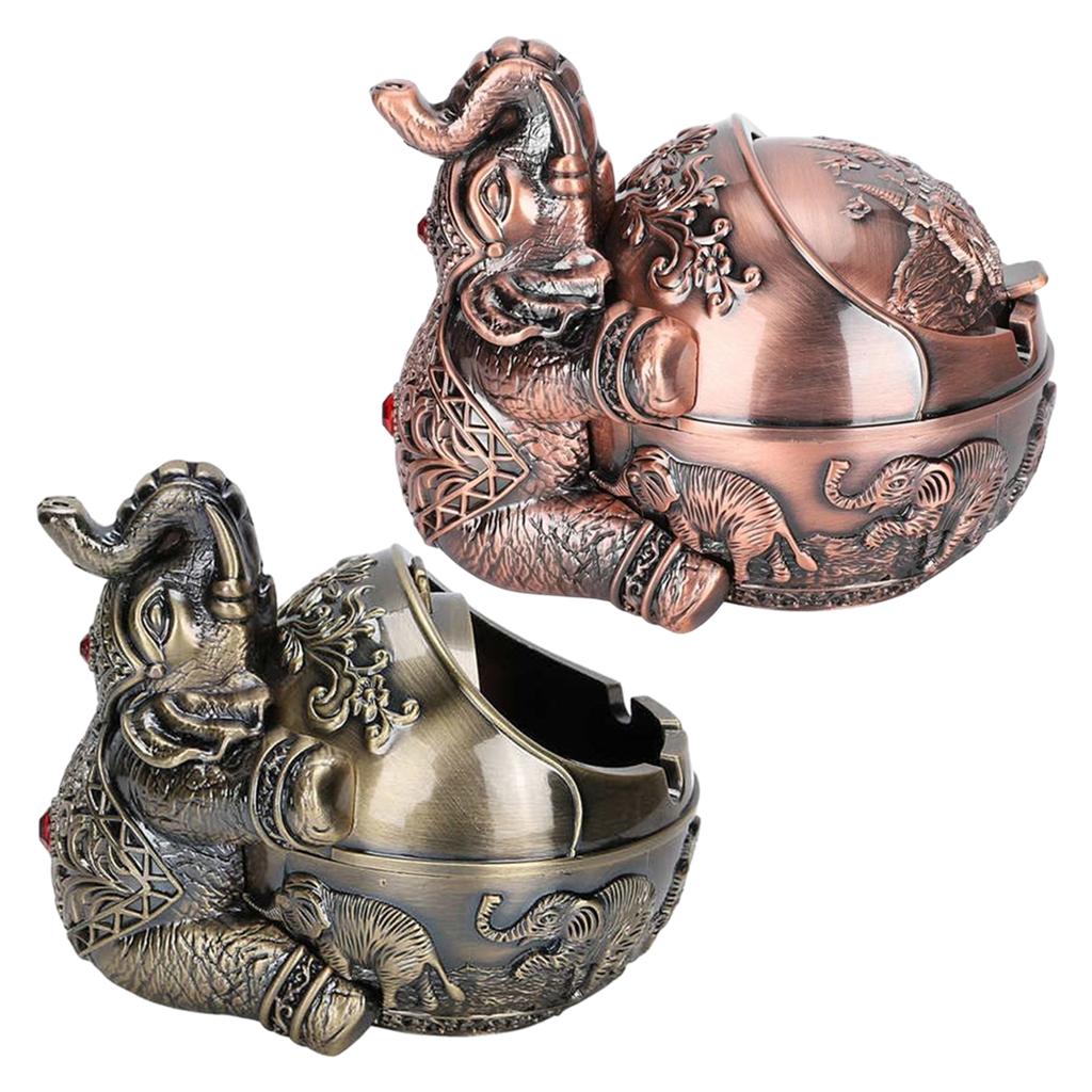 Ash Tray with Lid Cigarette Holder Ashtray Indoor&Outdoor Crafts Decor