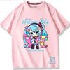 Second Dimension Anime Hatsune Miku Fashion Trend New Cotton Top Short Sleeve T-shirt Unisex