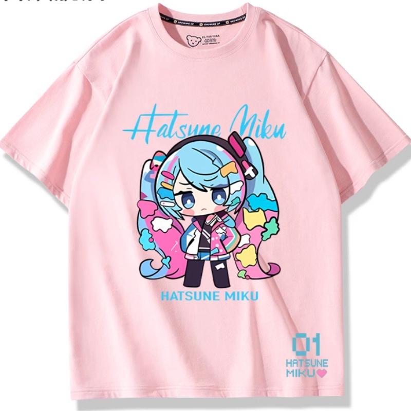 Second Dimension Anime Hatsune Miku Fashion Trend New Cotton Top Short Sleeve T-shirt Unisex