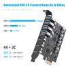 Farboko PCIe to USB 3.0 Expansion Card, with 4 Type-A ports and 3 Type-C ports, PCI Express USB Host Card for Desktop PCs