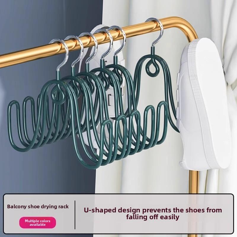 Дом Улица Балкон Ветрозащитный В помещении На улице Солнцезащитная обувь Штабелируемая вешалка Light Green 1pc 446₽