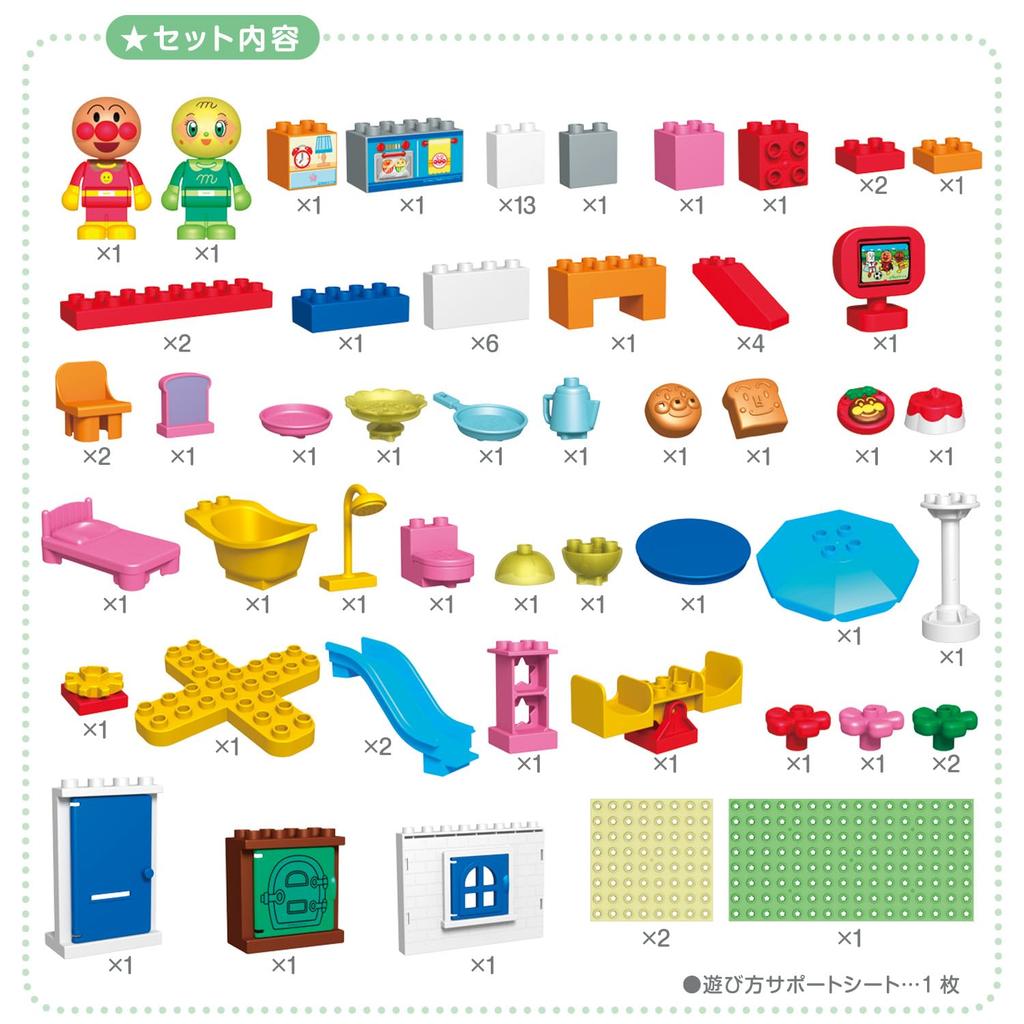 Blocklabo Block Lab Build a Bread Factory and a Big Anpanman Block Bucket [BANDAI] House!