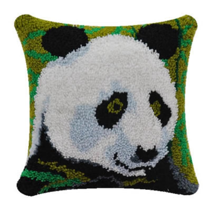 Cartoon Embroidery Latch Hook Knitted Embroidered Pillow Knooppakket Cute Animal Latch Hook Rug Kits Smyrna Package Carpet DIY