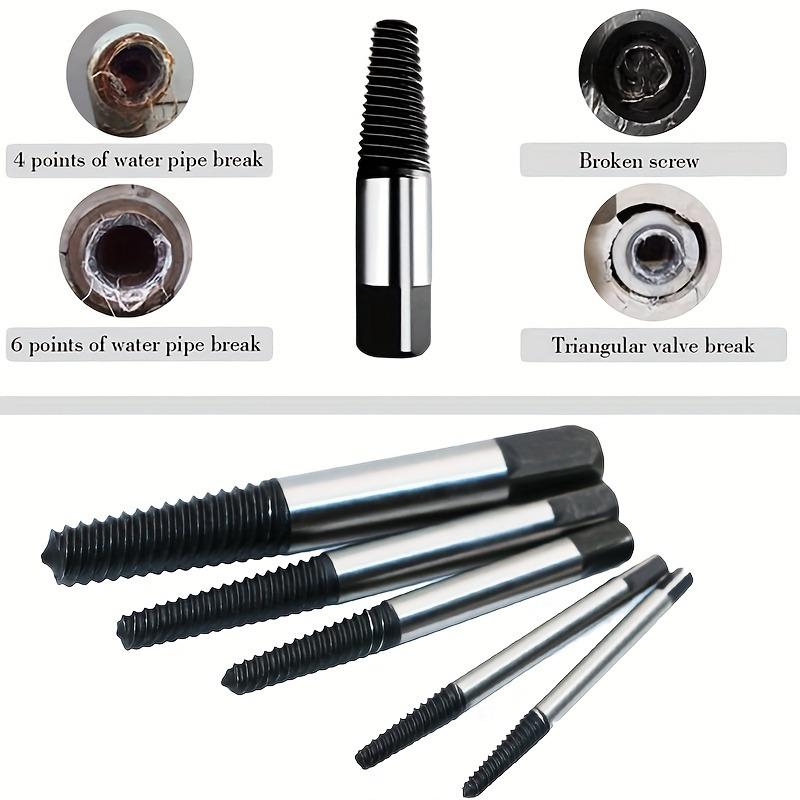 4 Points And 6 Points Faucet Triangle Valve Water Pipe Broken Head Screw Extractor Broken Thread Extractor