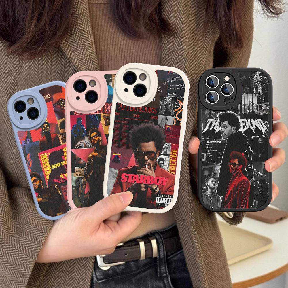 Popular Hip Hop Rapper The Weeknd Phone Cover For IPhone 11 12 13 14 15 16 Pro Max Mini Plus Soft Leather Case