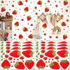Erdbeer-Sticker Wasserdicht Klebend PVC Wandaufkleber Wiederverwendbar Fenster-Sticker Für Kinderzimmer Kindergärten Klassenzimmer Wand