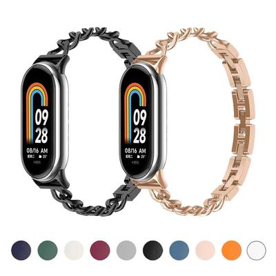 Bracelet de luxe en acier inoxydable pour xiaomi mi band 10 9 8 Remplacement de bracelet pour miband 10 9 8 Accessoires de bracelet